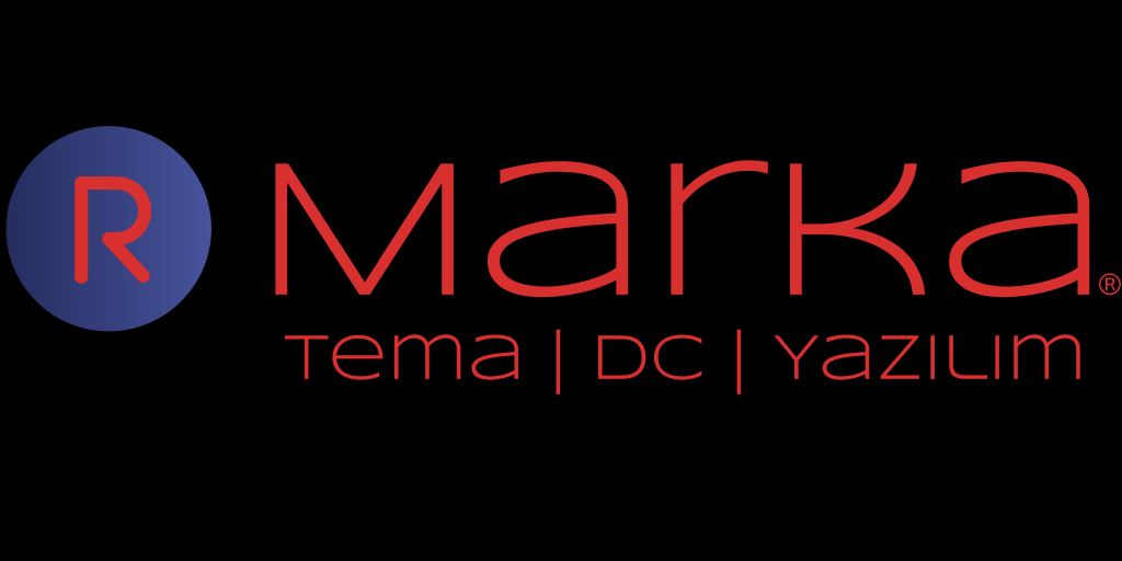 Siyah Zemin Kırmızı Yatay Logo